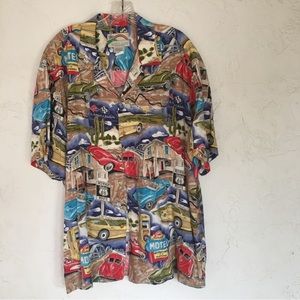 Paradise Found "Historic Route 66" 'Vettes Men’s Size XL